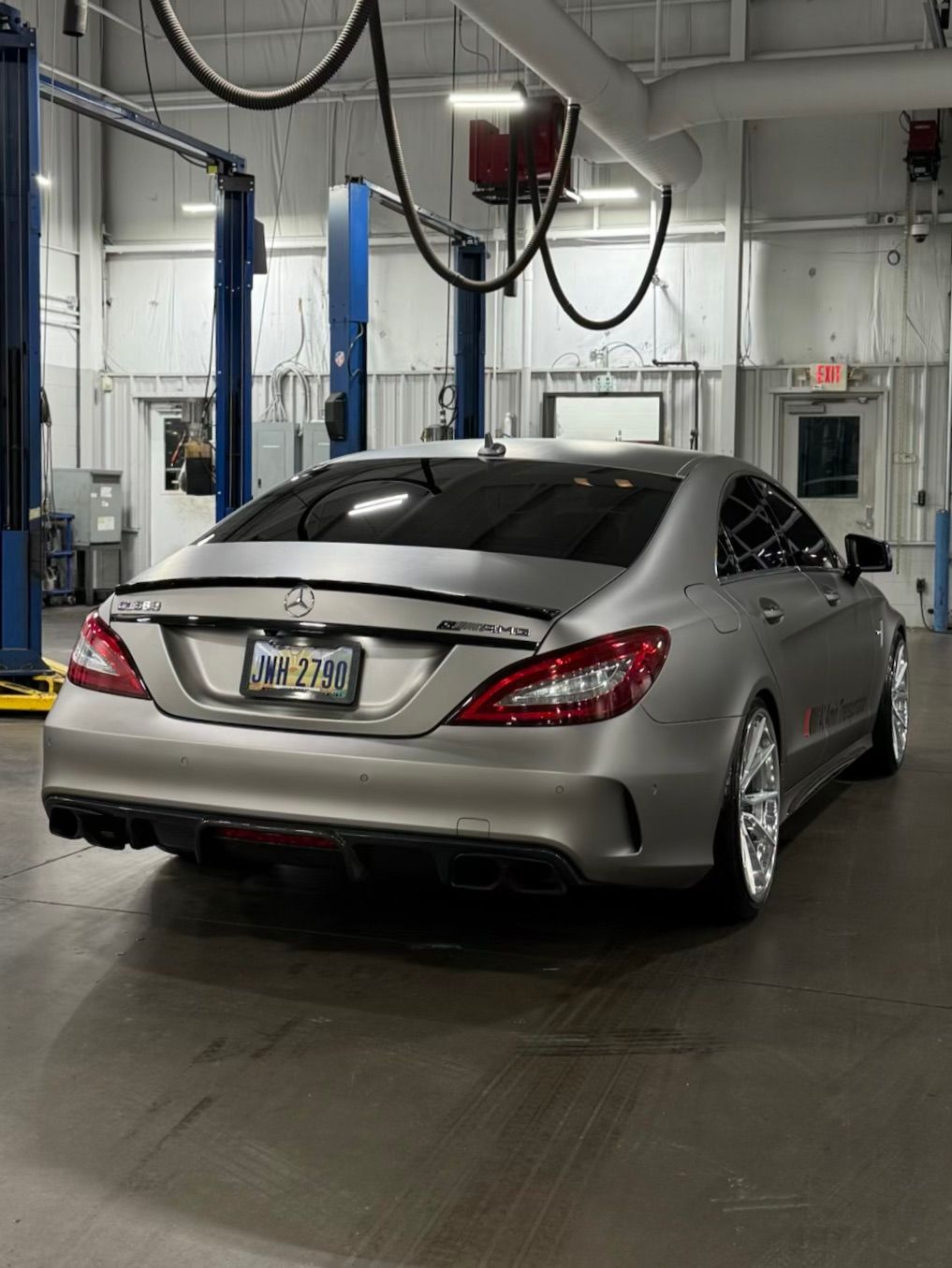 Mercedes-Benz CLS63s with Motivo Forged CS-R custom wheels in gloss brushed clear wheels and gloss polished clear lip side view — view 2