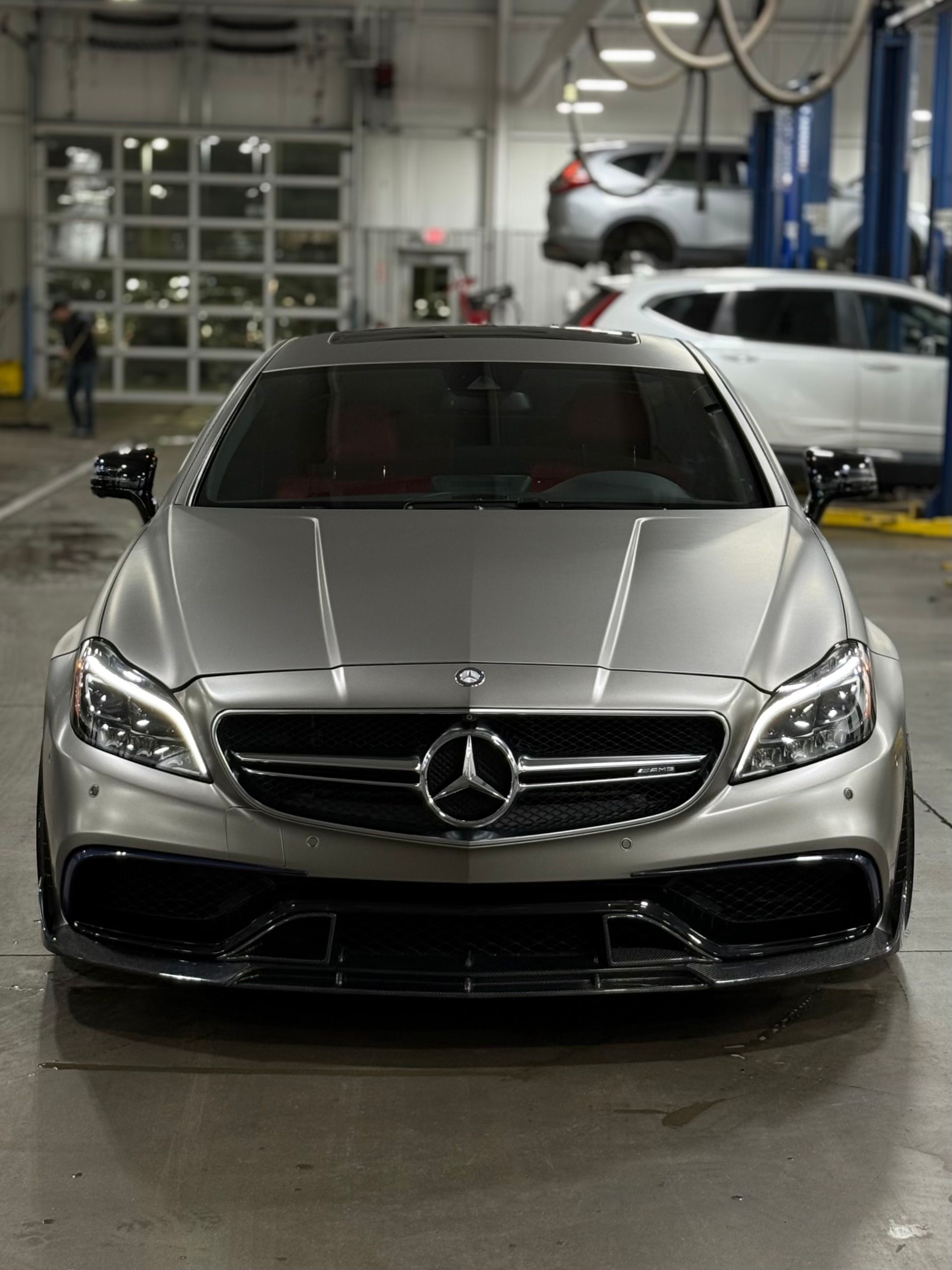 Mercedes-Benz CLS63s with Motivo Forged CS-R custom wheels in gloss brushed clear wheels and gloss polished clear lip side view — view 5