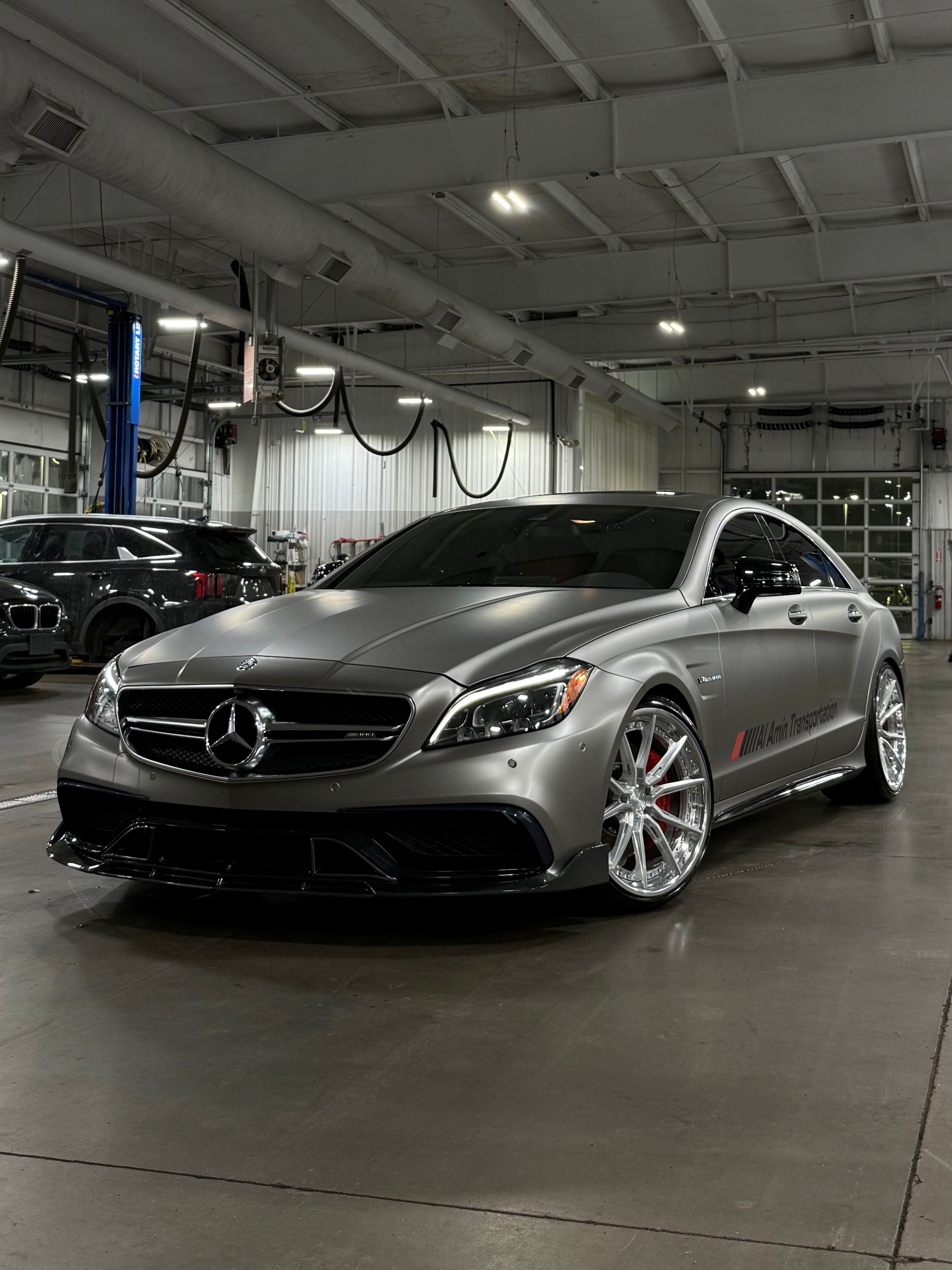 Mercedes-Benz CLS63s with Motivo Forged CS-R custom wheels in gloss brushed clear wheels and gloss polished clear lip side view — view 3