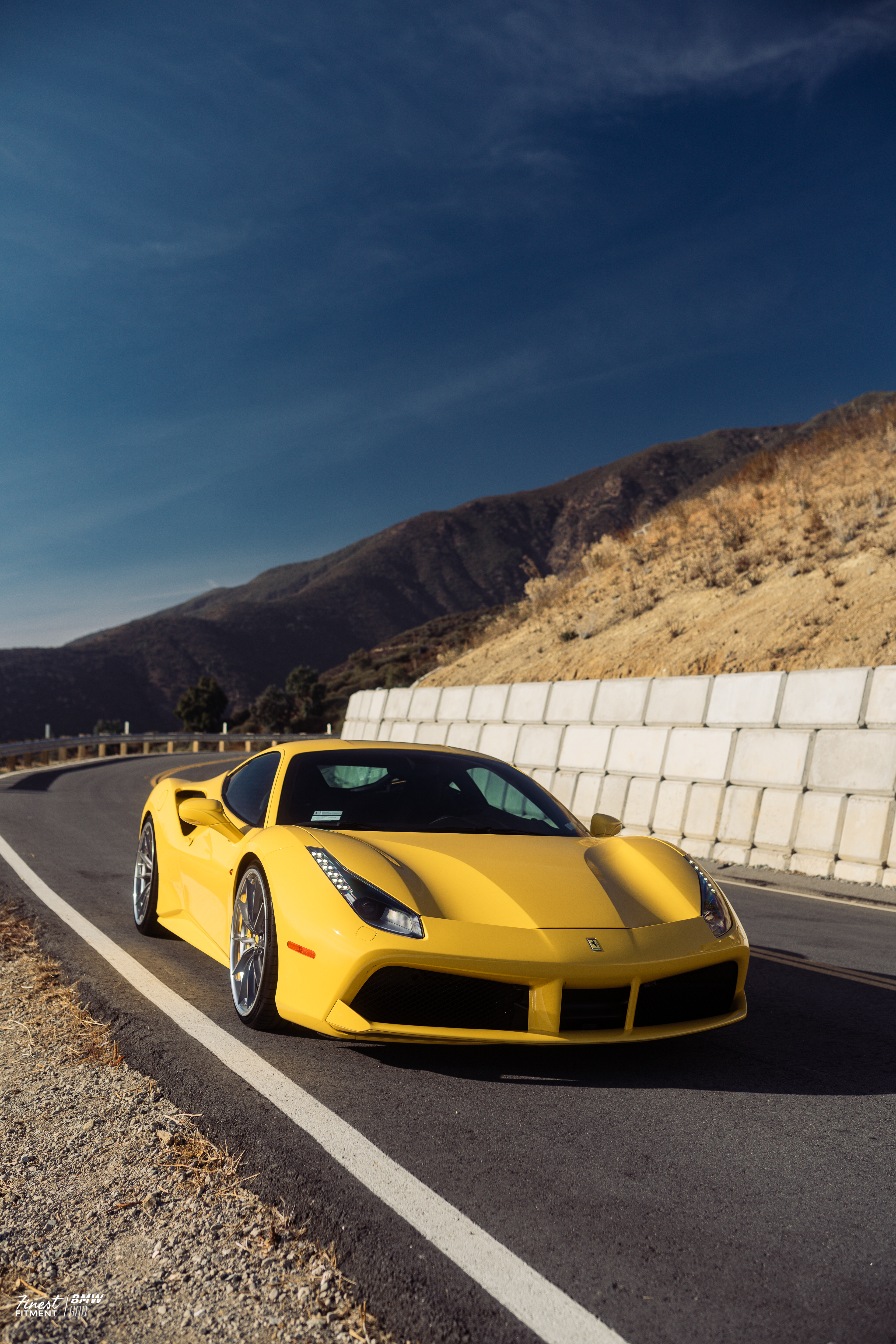 Ferrari 488 GTB with Motivo Forged CS-M custom wheels in frozen brushed gunmetal face and gloss polished clear lip side view — view 2