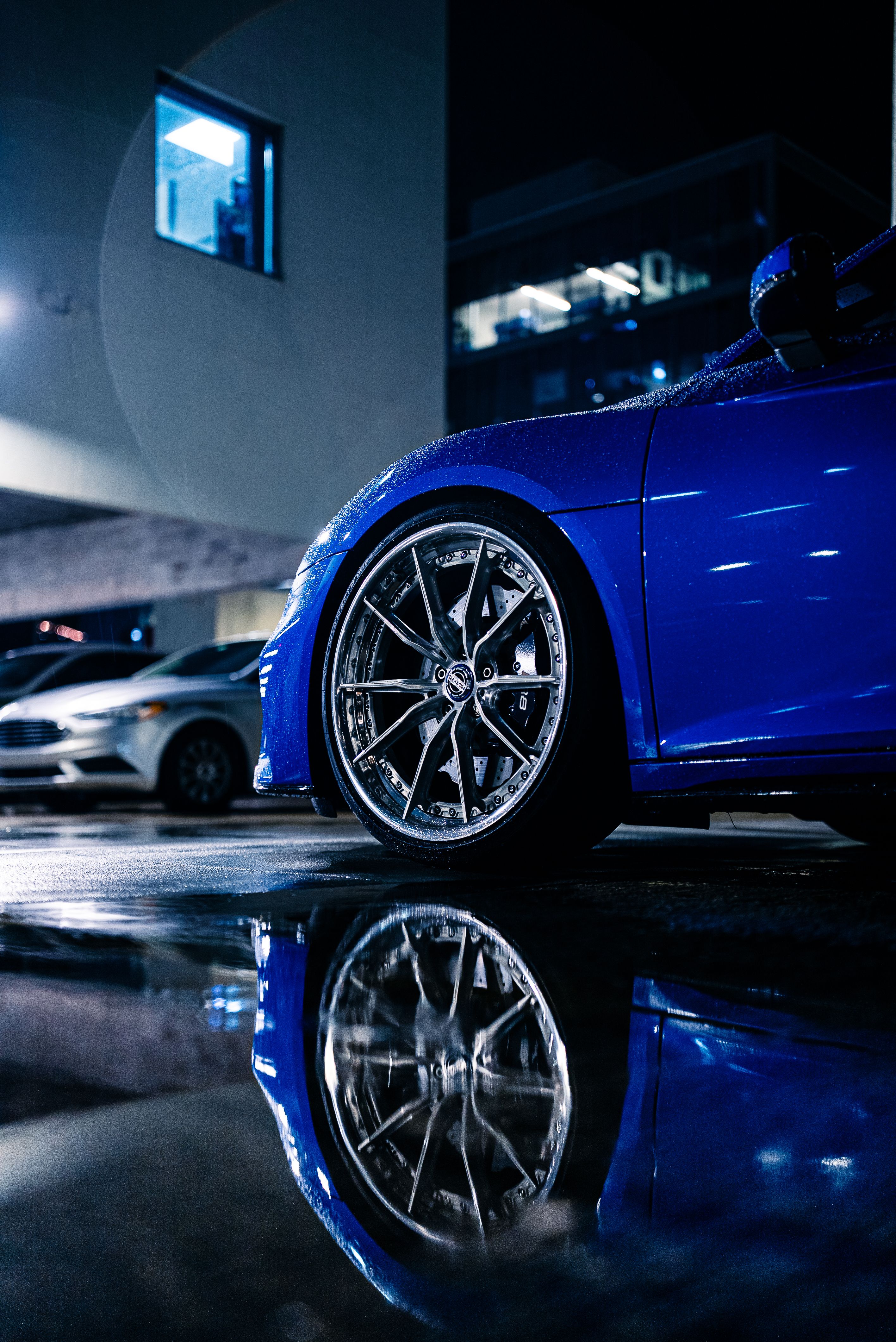 2021 Audi R8 with Motivo Forged CS-M custom wheels in gloss brushed clear and gloss polished clear detail view