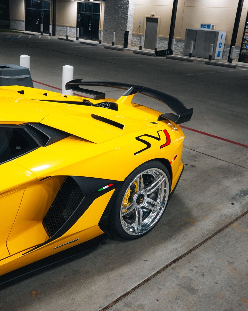 Lamborghini Aventador SVJ with Motivo Forged CS-Y custom wheels in gloss polished clear face and gloss polished clear lip front view — view 9