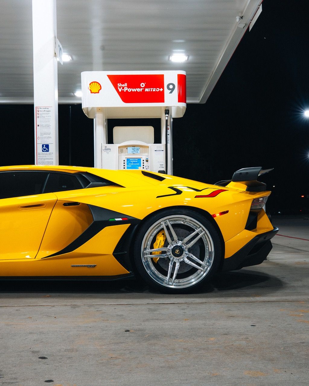 Lamborghini Aventador SVJ with Motivo Forged CS-Y custom wheels in gloss polished clear face and gloss polished clear lip front view — view 13