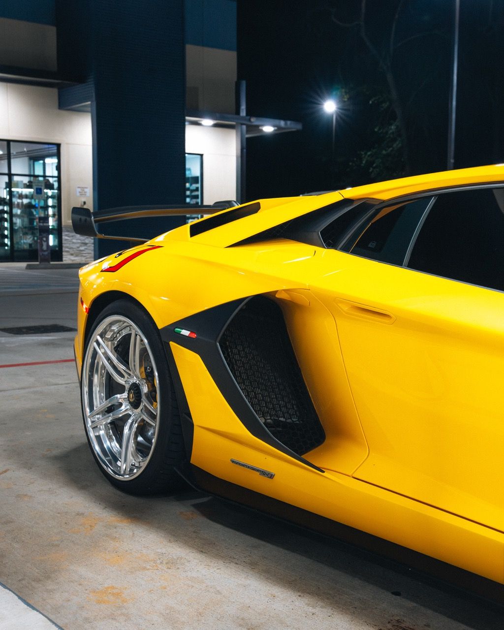 Lamborghini Aventador SVJ with Motivo Forged CS-Y custom wheels in gloss polished clear face and gloss polished clear lip front view — view 11