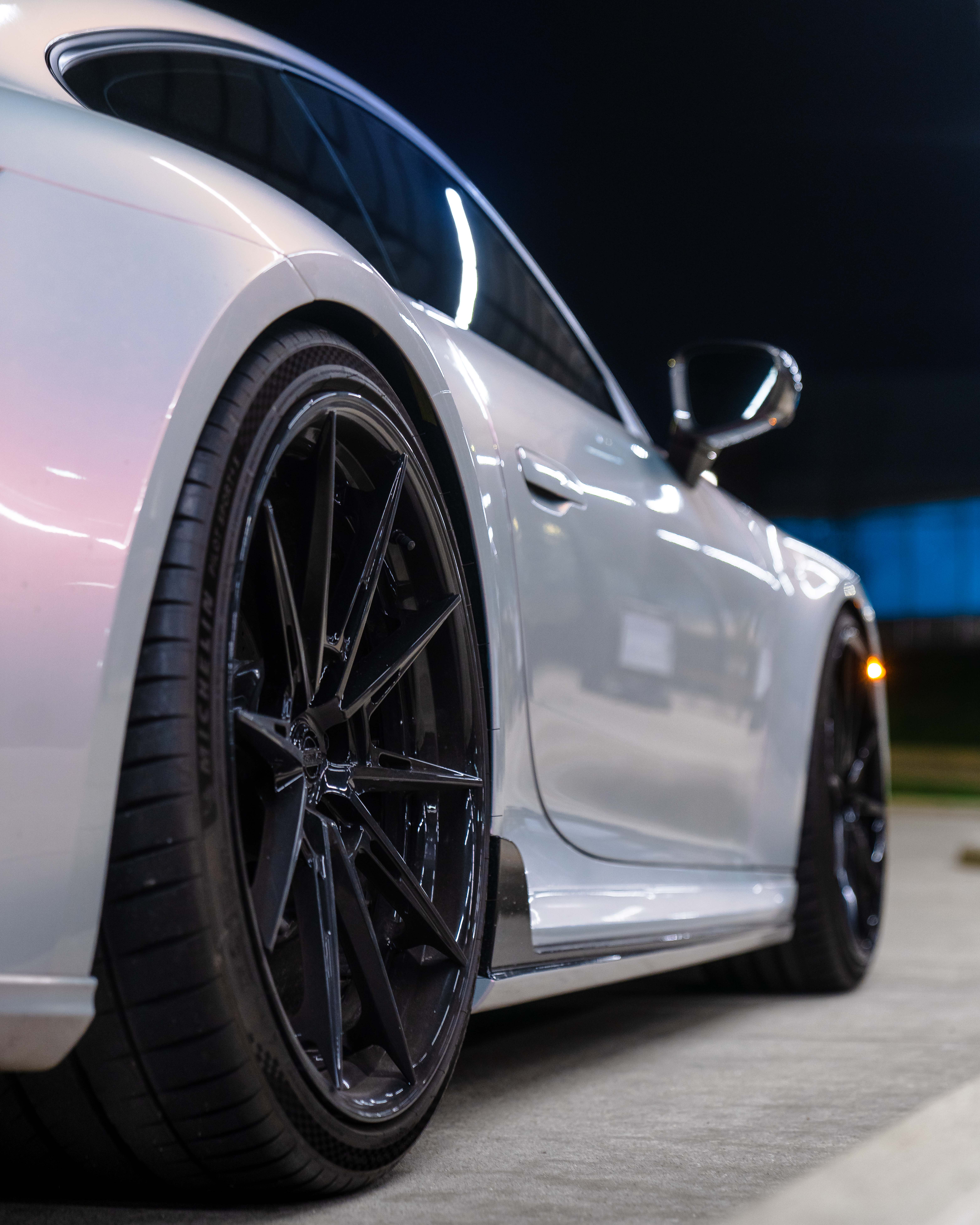 992 Porsche 911 Carrera T Techart with Motivo Forged CS-L custom wheels in gloss black side view — view 7