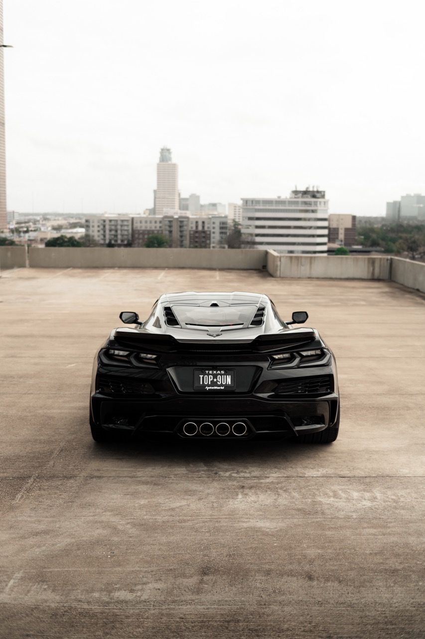 Chevy Corvette Z06 C8 z06cscwith Motivo Forged CS-C custom wheels in gloss polished clear face and brushed clear barrel side view — view 6