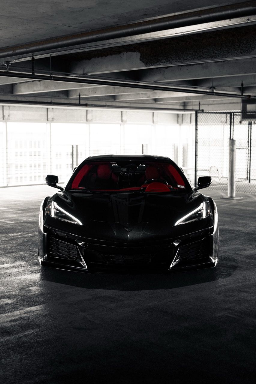 Chevy Corvette Z06 C8 z06cscwith Motivo Forged CS-C custom wheels in gloss polished clear face and brushed clear barrel side view — view 26