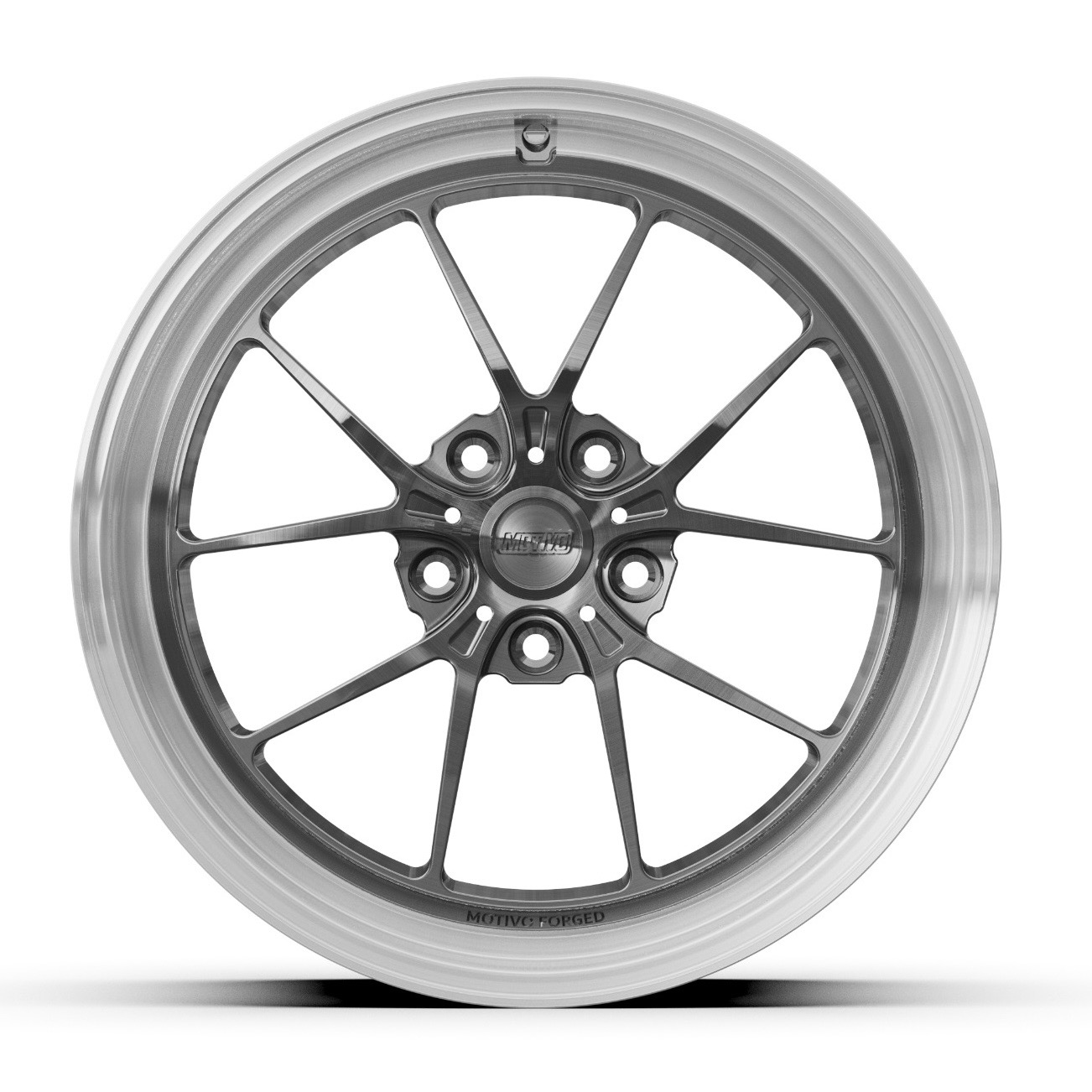 Motivo Forged MB-C Comp Spec monoblock forged wheel — face view alternate view